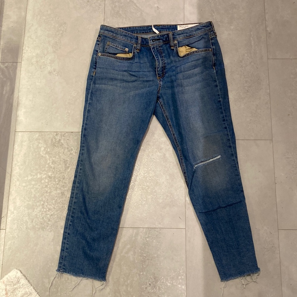 Rag and Bone Dre Low-Rise Slim Boyfriend Jeans